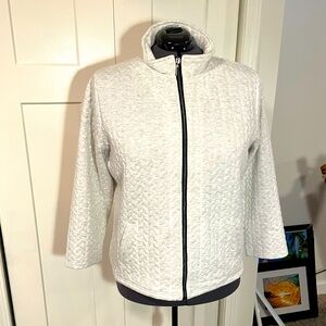 Onque Casuals White Puffer Jacket with Quilted Texture